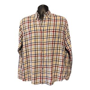 Peter Millar Multicolor Plaid Casual Shirt
